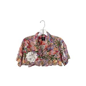 LF the Brand Cropped Hawaiian Shirt Small New